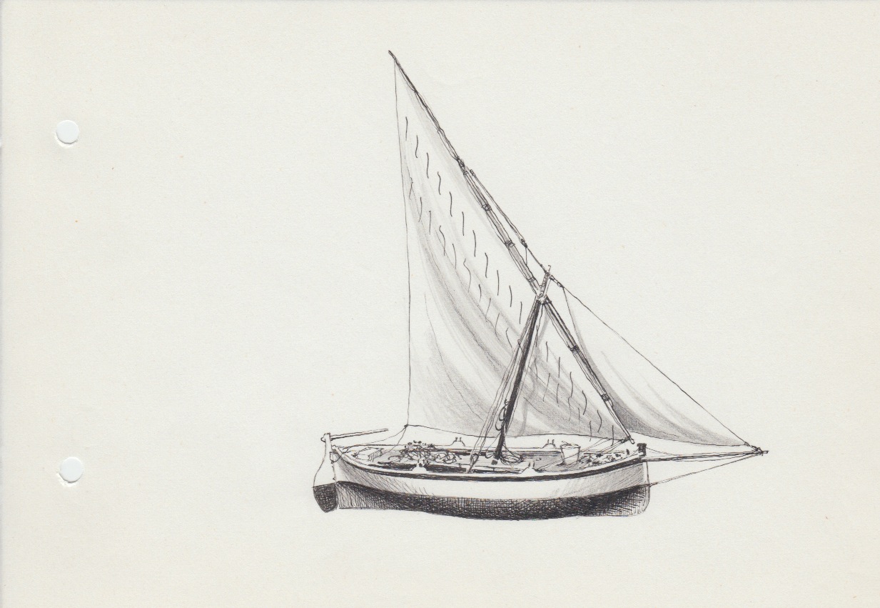 041 Feluca - modellino di peschereccio italiano a San Francisco 1876
